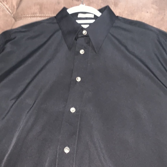Elliott Men’s Black Button up long sleeve dress shirt - Picture 7 of 7